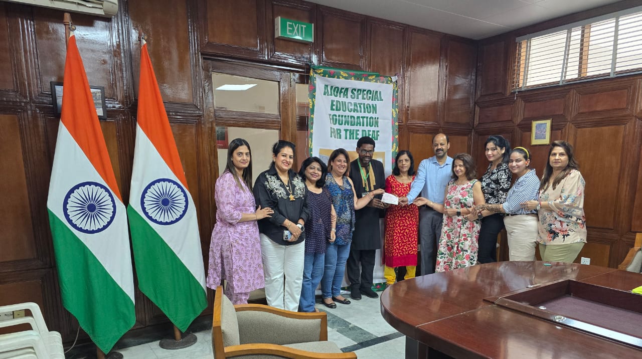 Presentation of Cheque to Ajofa Special Education for the Deaf